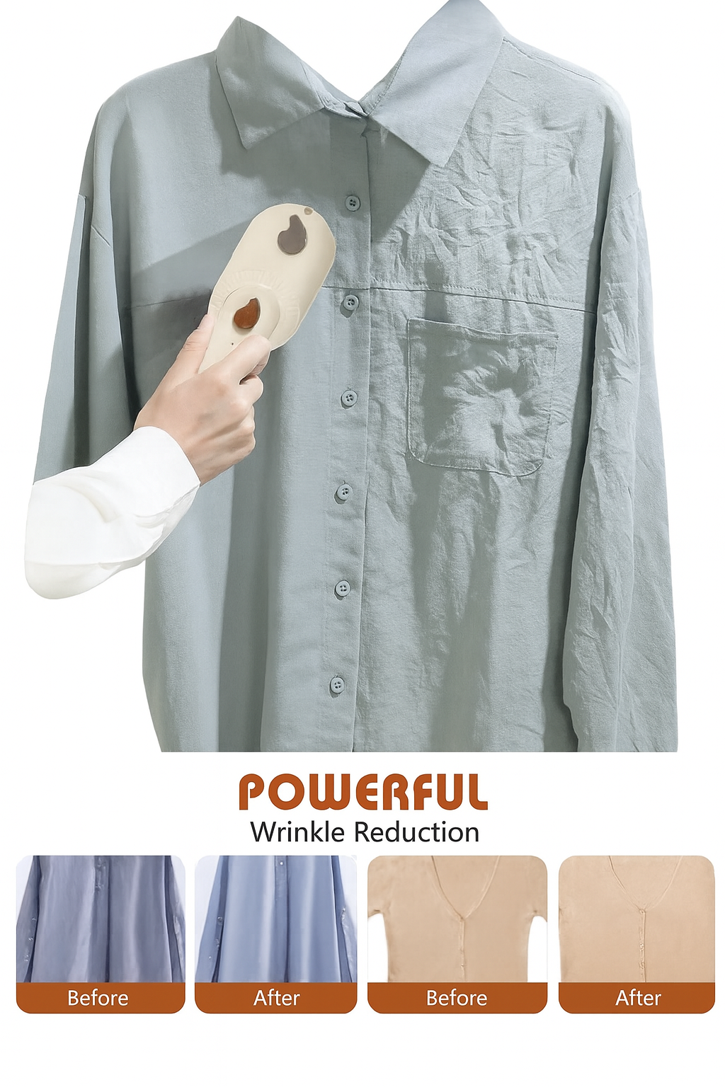 Travel Mini Iron for Clothes – Portable 2-in-1